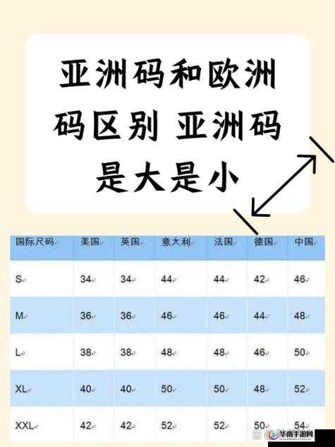 亚洲尺码欧洲尺码对照：差异与特点