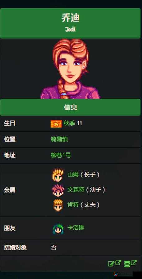 探索星露谷物语乔迪独特行程的奥秘