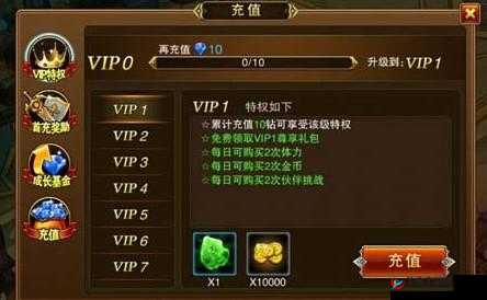 魔剑之刃 VIP 等级全解析及丰富特权内容详细展示