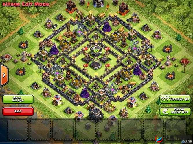 部落冲突 9 本护黑神阵自创布局 日常与部落对战完美融合阵