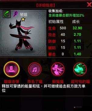 火柴人格斗手游深度解析，琴喵角色技能连招技巧与心得全面分享