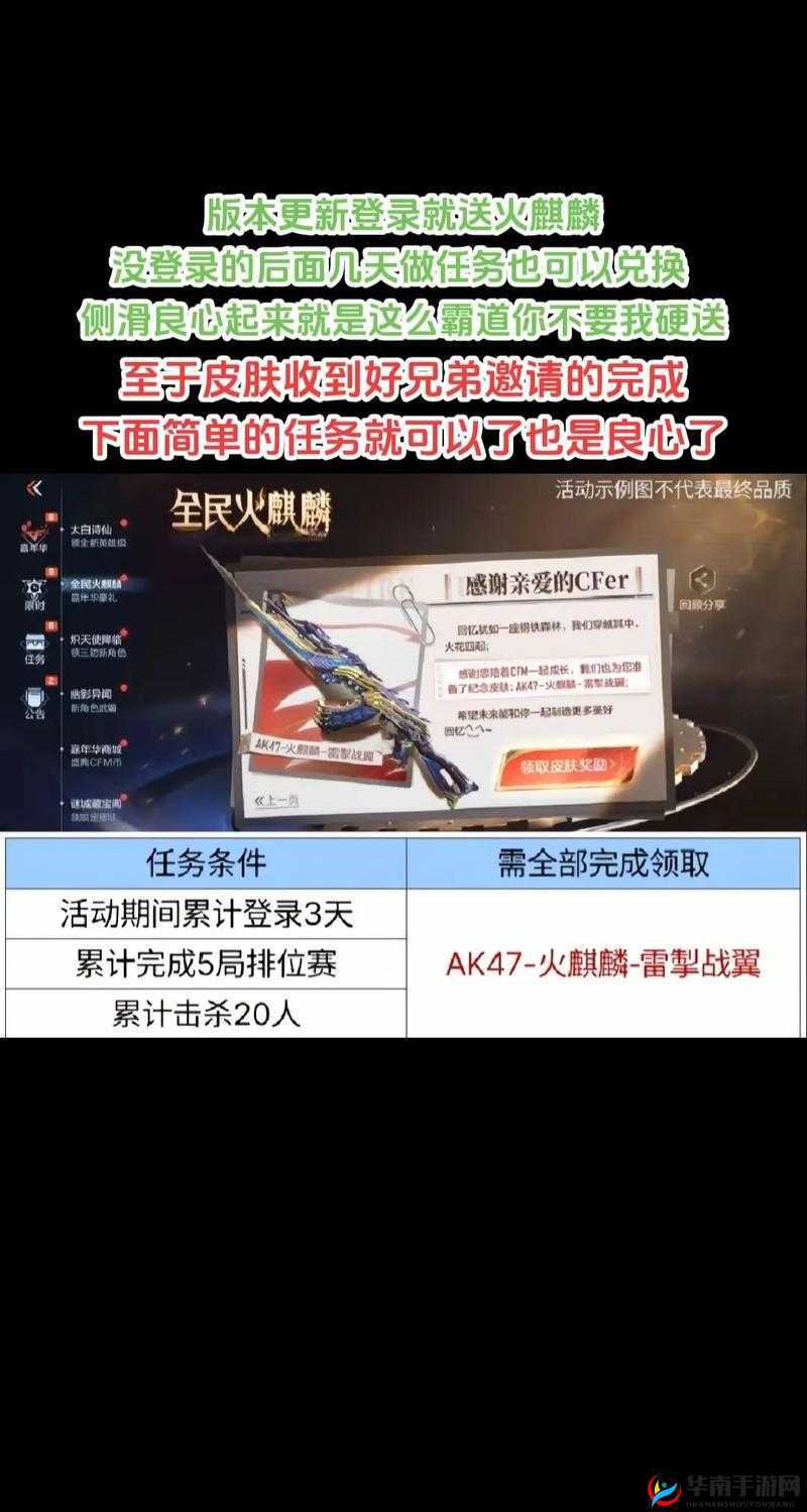 穿越火线手游CFLOVER情人节特惠，累计登陆四天，惊喜礼物等你领
