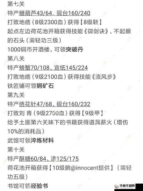 江湖悠悠第一章全面攻略，物资汇总详解与掉落秘籍大揭秘
