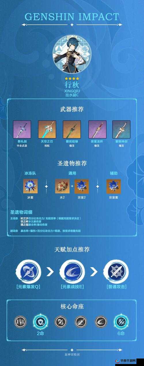 原神行秋武器选择与副C装备搭配策略，打造高效战斗行秋