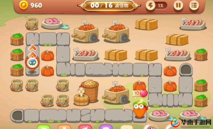 保卫萝卜3第17关详细解析，码头、工厂、公园主题通关策略