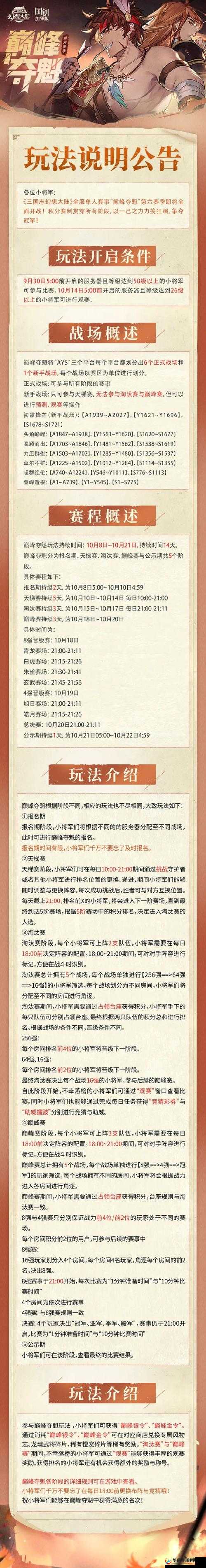 三国志幻想大陆巅峰夺魁全面攻略，资源管理、实战技巧与制胜策略详解