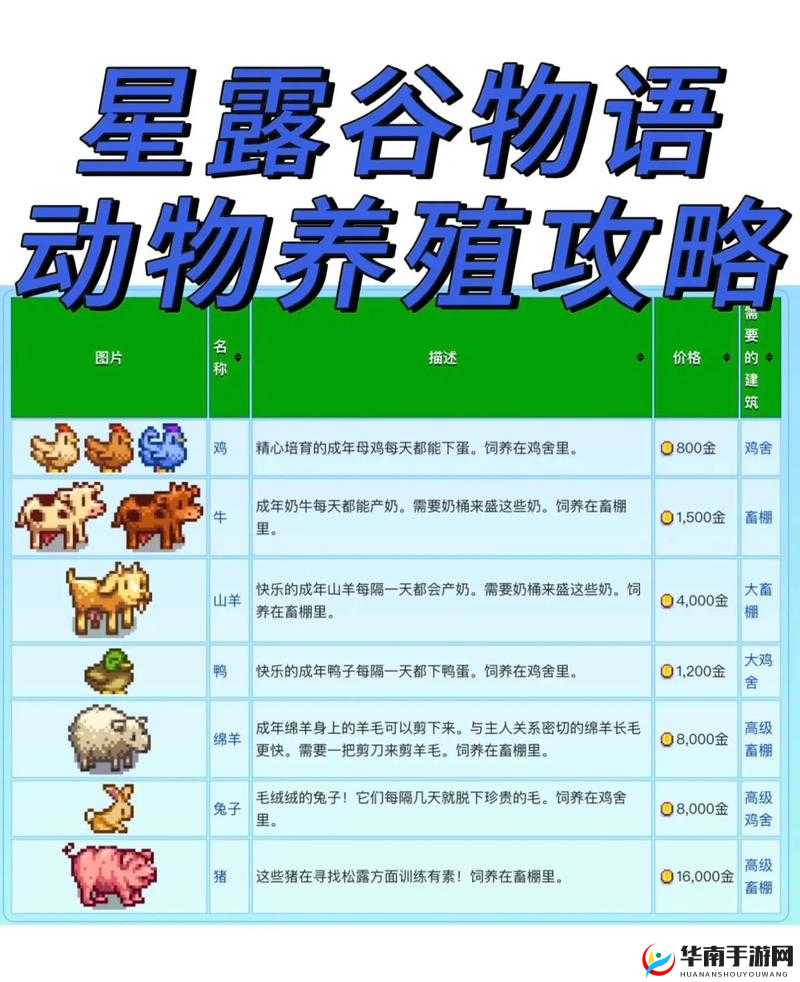 星露谷物语新手攻略，全面掌握养殖技巧，轻松饲养与管理动物