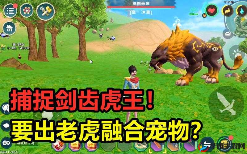 探秘创造与魔法游戏，揭秘强大生物剑齿虎王的独特魅力与技能