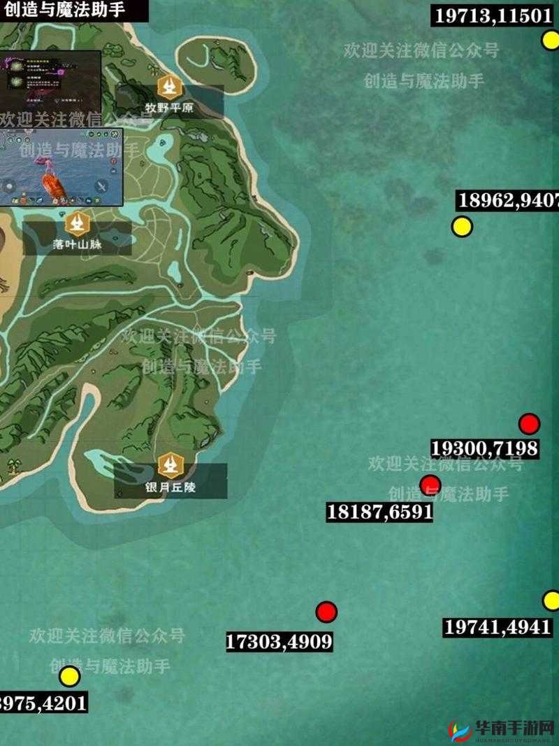 创造与魔法游戏中，珊瑚的隐藏位置究竟在哪里？